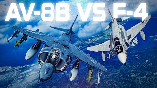 AV8B Harrier Vs F4C Phantom II DOGFIGHT  Digital Combat Simulator  DCS [upl. by Sibelle]