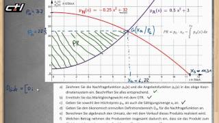 Produzentenrente  Integralrechnung ★ Übung 2 mit Lösung [upl. by Haiasi]