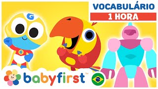 Desenhos Educativos  LARRY O PASSARINHO E OS OVOS COLORIDOS  Aprender objetos  BabyFirst Brasil [upl. by Ennyrb97]