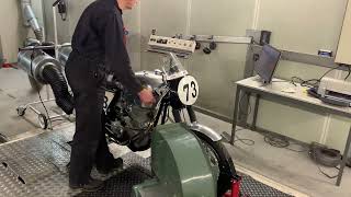 Bsa goldstar absaf on the dyno 49hp part 1 [upl. by Elnar]