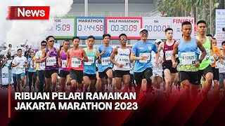 Ribuan Pelari Ramaikan Jakarta Marathon 2023 [upl. by Yleak338]