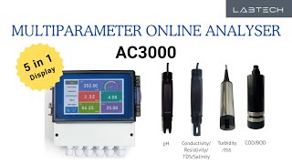 Multiparameter Online Analyser  AC3000  5 in 1 Analyser pHTSSCODBODTemperatureanalyser 5in1 [upl. by Kelwunn26]