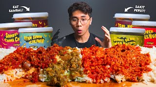 VIRAL TIKTOK MUKBANG 5 JENIS EAT SAMBAL DIADUK PAKE NASI SAKIT PERUTT🥵 [upl. by Ailedo]