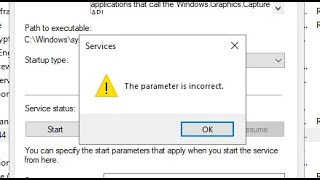 How to change quotThe parameter is incorrectquot on Windows Services [upl. by Stokes216]