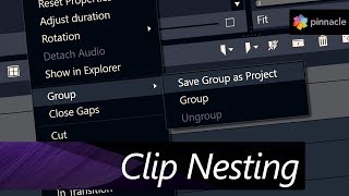 Clip Nesting in Pinnacle Studio [upl. by Sivert]