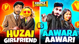 Aawara Bhai Challenged Me For Couple Vs 😂 Huzai amp Girlfriend Vs Aawara amp Aawari  Garena Free Fire [upl. by Ahtaga]