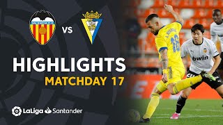 Highlights Valencia CF vs Cádiz CF 11 [upl. by Eissel]