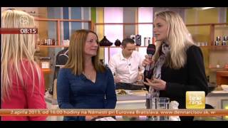 Lorna speaking on the Slovak morning show  Teleráno [upl. by Leupold]