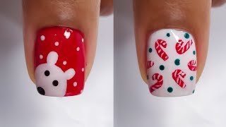 5 Unhas decoradas de NATAL simples [upl. by Grimbly]