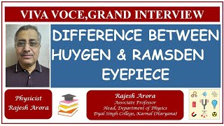 DIFFERENCE BETWEEN HUYGEN AND RAMSDEN EYEPIECE VIVA VOCE [upl. by Meirrak]