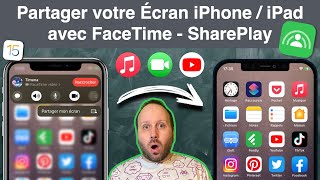 Partager votre Écran avec iPhone  iPad avec FaceTime  SharePlay  iOS 15 [upl. by Bowen]