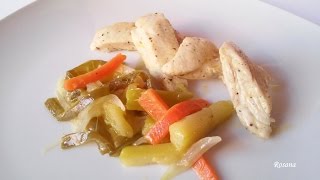 Pechuga de pollo con verduras [upl. by Damarra]