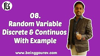 RANDOM VARIABLE  DISCRETE AND CONTINUOUS RANDOM VARIABLE IN HINDI WITH EXAMPLES [upl. by Wicks]