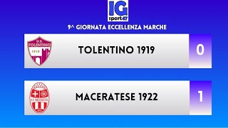 Tolentino vs Maceratese 01 Eccellenza Marche [upl. by Euqininod]