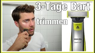 3 TAGE BART TRIMMEN mit dem Philips OneBlade Pro Rasierer [upl. by Nnairam]