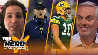 Packers and Love take on the 49ers Will Jim Harbaugh leave Michigan for the NFL  NFL  THE HERD [upl. by Akenn]