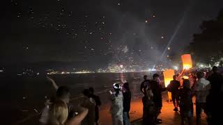 New year fireworks in Patong Beach 2024 [upl. by Enahc]