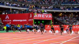 Usain BOLT fait son show au MEETING AREVA [upl. by Murray]