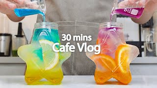 🍋탄산음료가 마시고 싶은 계절🍸30mins Cafe Vlog카페브이로그Cafe VlogASMRTasty Coffee209 [upl. by Segal857]