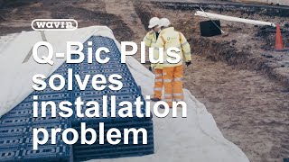 QBic Plus solves major attenuation tank installation problem SuDs [upl. by Zetneuq]