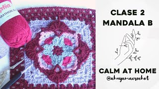 RETO MANDALAS A CROCHET  CLASE 2 cómo tejer MANDALA TIPO B  JARDÍN DE MANDALAS katiacalmathome [upl. by Urbana828]