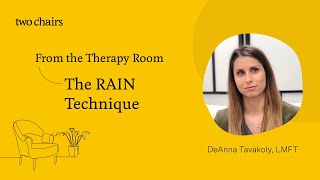 From the Therapy Room The RAIN Technique [upl. by Alleen330]