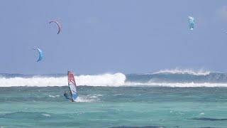 Waves and Windsurfing in Le Morne Mauritius in 4K [upl. by Glenn767]