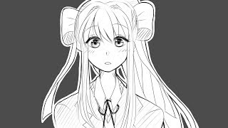 Monika Cant Help Falling in Love with You Animatic [upl. by Ginder]