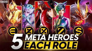 TOP 5 META HEROES FROM EVERY ROLE TO BAN OR PICK IN SEASON 32 [upl. by Afra112]