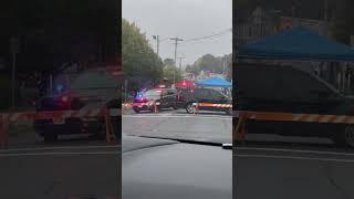 2x Hackettstown police units blocking traffic [upl. by Ahsemrak]