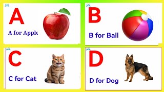 A for apple b for ball c for cat d for dog e for elephant  Abc phonics  A to Z alphabets [upl. by Sallie]