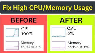 How To Fix High CPUMemoryDISK Usage on Windows 1110  Working 2023 [upl. by Seen]