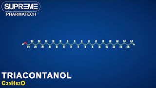 Triacontanol  C30H62O  3D molecule [upl. by Botnick]