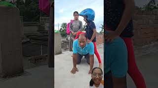 Pulang sekolah naik motor automobile babymagic funny comedy stunt memes shorts short bhai [upl. by Ceevah]