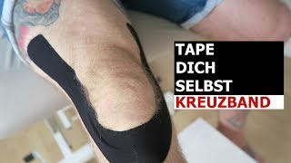 Kinesiology Taping Anleitung Stabilisation vorderes Kreuzband [upl. by Auhsej]