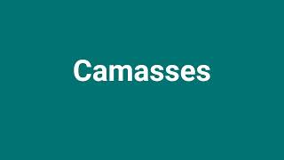 Camasses Meaning and Pronunciation [upl. by Lewak]