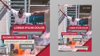 Photoshop Tutorial  Creative Sports Poster Design Tutorial In Adobe Photoshop CS6 [upl. by Ecirtap71]