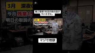 施工管理1年目の時の話がヤバすぎた。猫ミーム 社会人 社畜 [upl. by Ramsay]