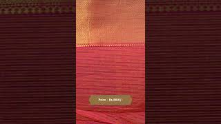 Pink amp Orange stripes silk cotton saree silkcottoncollection silkcotton [upl. by Neelya]