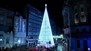 Así fue el apagado de las luces de Navidad de Vigo 2021 [upl. by Eseryt344]