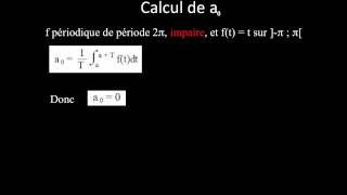 ex f impaire et ft  t sur  π π  b calcul a0 [upl. by Yelrac701]