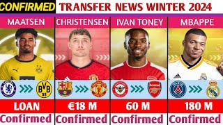 ALL CONFIRMED AND RUMOURS WINTER TRANSFER NEWSDONE DEALS✔CHRISTENSEN TO MAN UTDMAATSEN TO BVB [upl. by Mildrid381]