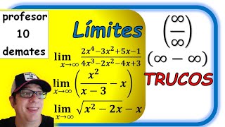 Cálculo de LÍMITES 🔝 cuando x tiende a Infinito 🔥 Indeterminaciones con raíces  1º 2º bachillerato [upl. by Nola936]