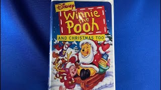 VHS Winnie The Pooh and Christmas Too [upl. by Elonore]