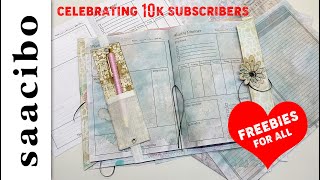 Making Super Quick Weekly Planner with Freebies  Celebrating 10K Subs [upl. by Anaed]