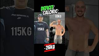 26kg cu deficit caloric si sport deficitcaloric sport greutati proteine [upl. by Hotze]