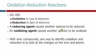 44 OxidationReduction Reactions [upl. by Nirtiac]