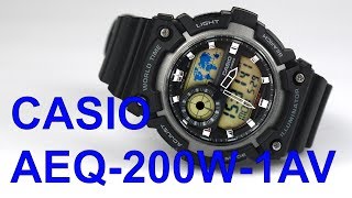 Casio AEQ200W1AV World Time Watch [upl. by Romano907]