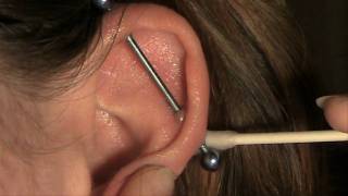 How to Clean an IndustrialScaffold Piercing [upl. by Quinby61]