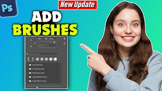 How to add brushes to photoshop  New Update [upl. by Whittemore]